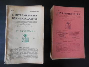 L'Intermédiaire - Bulletin Généalogiques 1950/1958 - 51 numé