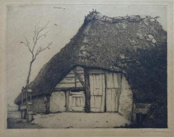 DIRK BAKSTEEN / KEMPISCHE HUT / ZW-W ETS / 31x38cm SIG 1930