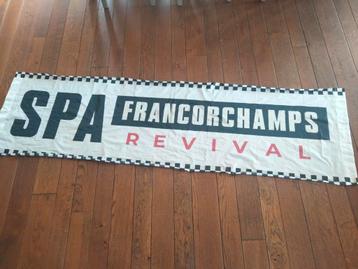 Drapeau Spa Francorchamps Revival. 200x60cm. Voir photos.