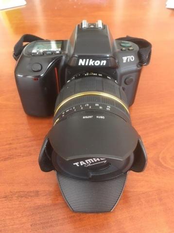 Nikon F70 avec objectif Tamron 24-135, filtre et sacoche