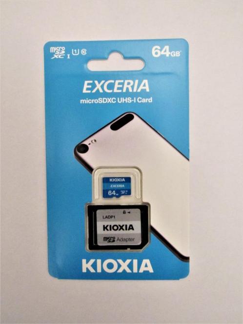 Carte micro SD Kioxia (Toshiba) 64 Go neuve, TV, Hi-fi & Vidéo, Photo | Cartes mémoire, Neuf, SD, 64 GB, Téléphone, Enlèvement ou Envoi