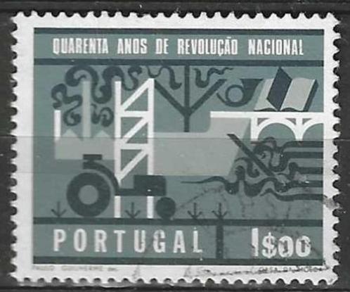 Portugal 1966 - Yvert 984 - Nationale Revolutie (ST), Timbres & Monnaies, Timbres | Europe | Autre, Affranchi, Portugal, Envoi
