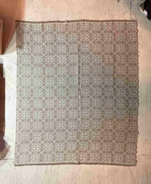 Grand Foulard woonkleed geometrisch beige 250/206, Maison & Meubles, Accessoires pour la Maison | Plaids & Couvertures, Comme neuf
