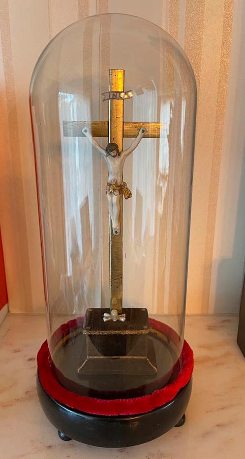 Kleine, zeldzame antieke stolp met crucifix, Antiek en Kunst, Antiek | Religieuze voorwerpen, Ophalen