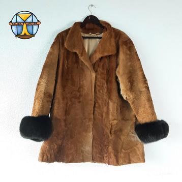 Manteau en fourrure véritable Keska, veste longue en fourrur