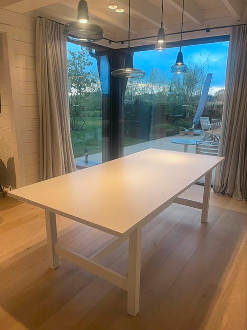 Ikea uitschuifbare tafel 6/12 pers, Huis en Inrichting, Tafels | Eettafels, Gebruikt, 50 tot 100 cm, 200 cm of meer, Vijf personen of meer