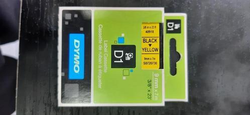 Cassette de ruban à étiqueter Dymo 9mm x 7m Noir-Jaune, Diversen, Schrijfwaren, Nieuw, Ophalen