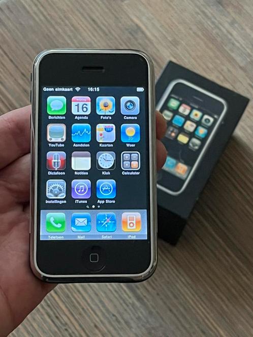 Iphone 2G eerste generatie met matching doos, in topstaat!, Télécoms, Téléphonie mobile | Apple iPhone, 16 GB, iPhone 2G Original