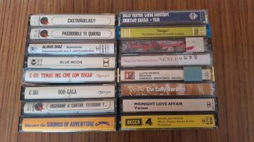 Cassettes audio originales pour différents artistes 1 euro p
