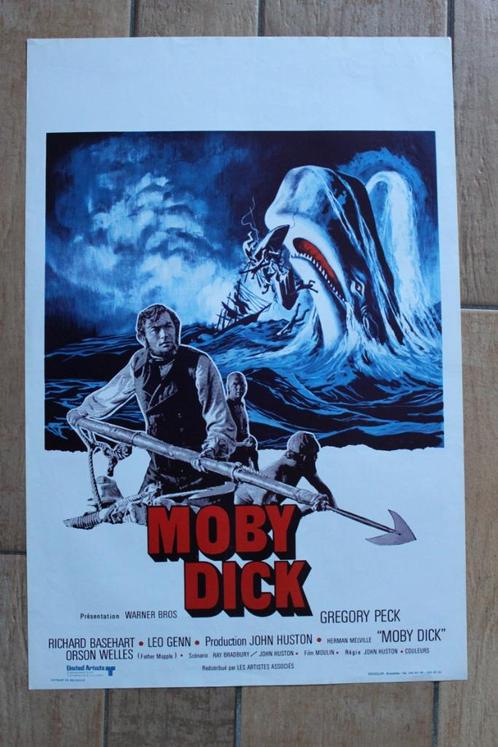 filmaffiche Moby Dick Gregory Peck filmposter, Collections, Posters & Affiches, Comme neuf, Cinéma et TV, A1 jusqu'à A3, Rectangulaire vertical