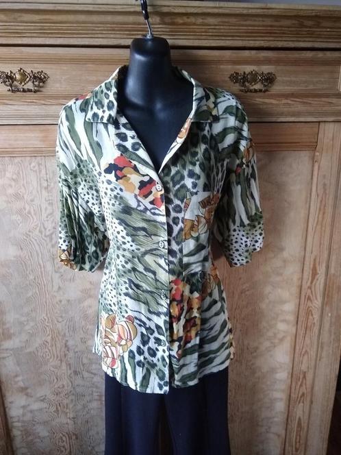 Vintage zomer bloes met jungle print, mt 44-46, Vêtements | Femmes, Blouses & Tuniques, Porté, Taille 42/44 (L), Autres couleurs
