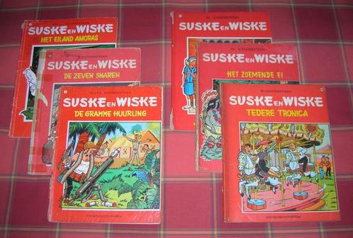 Stripverhalen: Suske en Wiske 68, 72, 79, 82, 86 en zonder n, Livres, BD, Utilisé, Plusieurs BD, Enlèvement ou Envoi