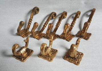 Crochets pour porte-manteaux en forme de poulpe bronzé, croc