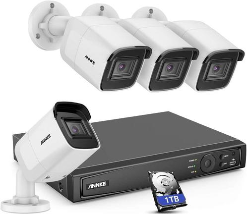 4K security cameras met NVR, Audio, Tv en Foto, Videobewaking, Buitencamera, Ophalen
