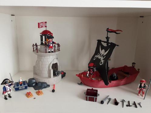 PLaymobil piratenboot en werkende vuurtoren, Kinderen en Baby's, Speelgoed | Playmobil, Zo goed als nieuw, Complete set, Ophalen of Verzenden