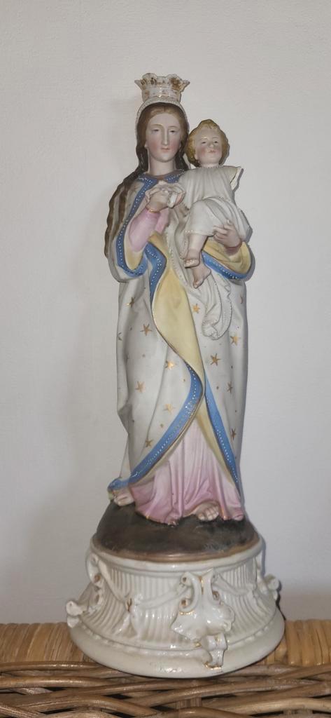 Statue de Marie, biscuit, porcelaine, Antiquités & Art, Antiquités | Objets religieux, Enlèvement ou Envoi