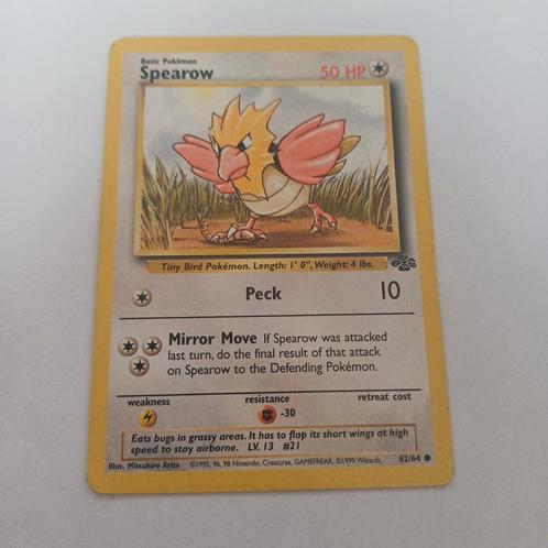 Pokémon Spearow Jungle 62/64, Hobby & Loisirs créatifs, Jeux de cartes à collectionner | Pokémon, Comme neuf, Cartes en vrac, Enlèvement ou Envoi
