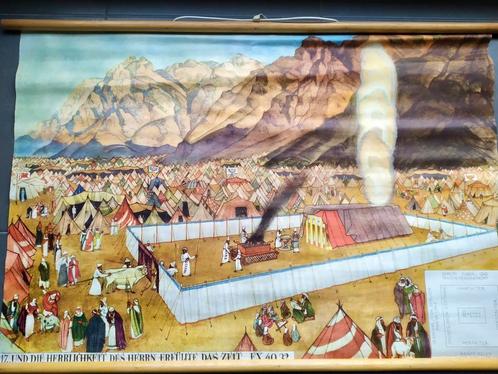 Affiche scolaire religieuse Le Tabernacle dans le désert, Antiquités & Art, Antiquités | Cartes scolaires, Histoire, Enlèvement ou Envoi