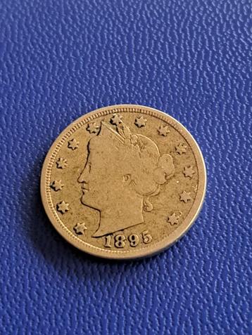 1895 USA 5 cents liberty head nickel