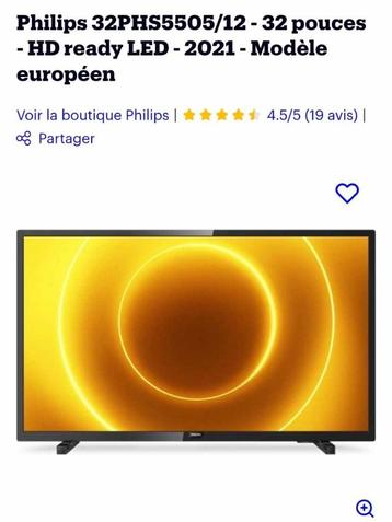 Tv Philips 32PHS5505/12- 32 pouces - HD ready LED - 2021 - M