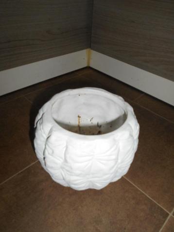 Pot de fleurs blanc 