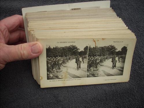 198 fotokaarten WO I  voor stereoscoop, Collections, Objets militaires | Général, Enlèvement ou Envoi