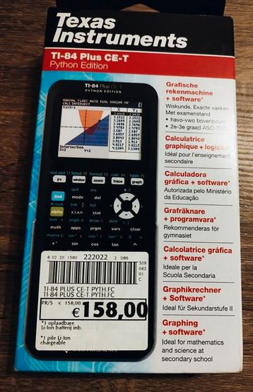Calculatrice Texas Instruments Ti-84 Plus CE-T Python NEUF