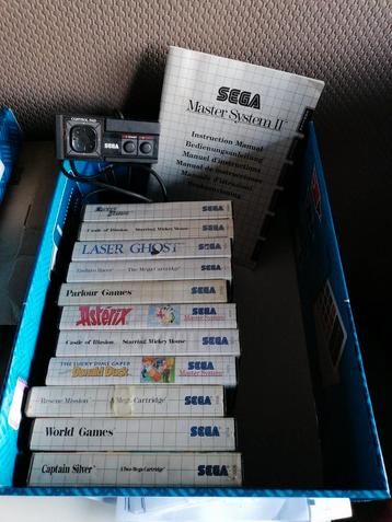 11 Jeux sega master system 2 + manette + manuel 