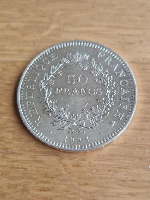 Pièce en argent - 50 francs - Hercule 1974 - France, Postzegels en Munten, Munten | Europa | Niet-Euromunten, Losse munt, Frankrijk