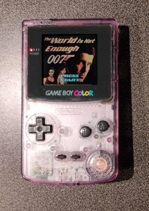 Gameboy Color "Purple Clear" in prima conditie + 4 games, Consoles de jeu & Jeux vidéo, Consoles de jeu | Nintendo Game Boy, Utilisé