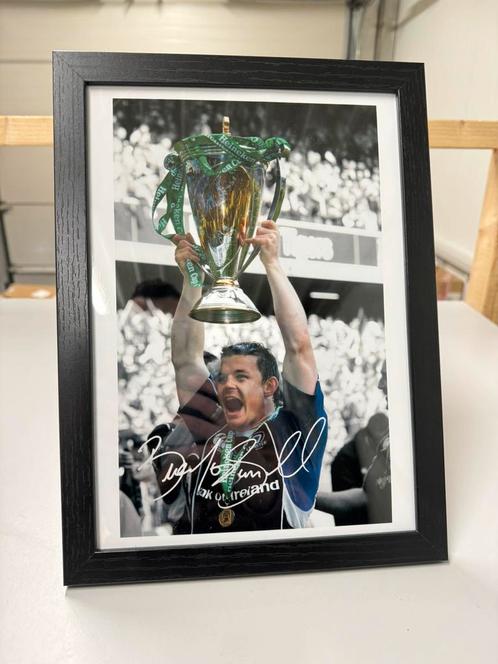 BRIAN O'DRISCOLL Rugby LEINSTER CUP SIGNED Print + fotolijst, Verzamelen, Sportartikelen en Voetbal, Nieuw, Poster, Plaatje of Sticker