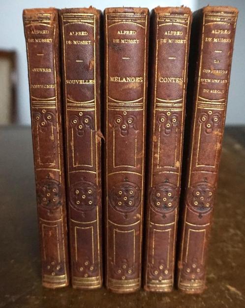 Livres Anciens: Collection Alfred de Musset 1866-1879, Antiquités & Art, Antiquités | Livres & Manuscrits, Enlèvement ou Envoi