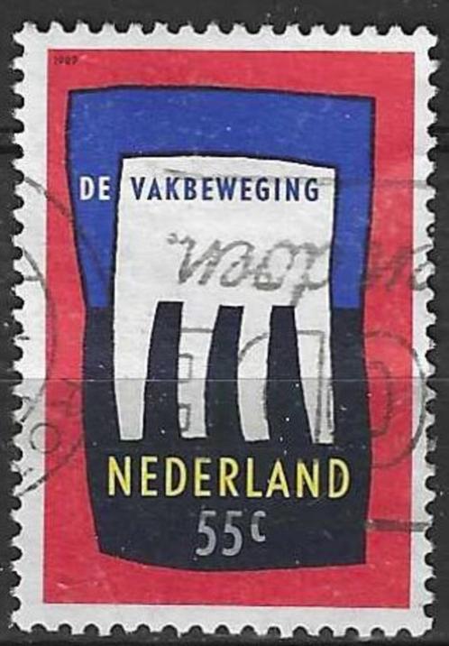 Nederland 1989 - Yvert 1328 - Nederlands Syndicalisme (ST), Timbres & Monnaies, Timbres | Pays-Bas, Affranchi, Envoi