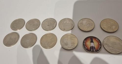 12 Médaille euro Belgique patrimoines, Timbres & Monnaies, Pièces & Médailles, Enlèvement ou Envoi