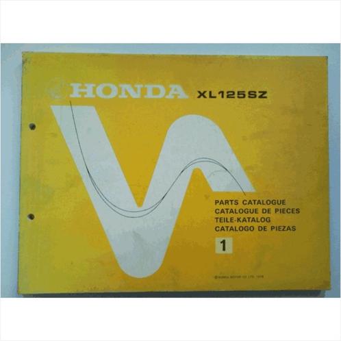 Honda XL125SZ Onderdelenboek 1978 #1 Engels Frans Duits Spaa, Livres, Autos | Livres, Utilisé, Honda, Enlèvement ou Envoi
