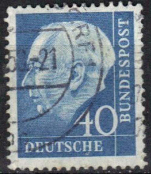 Duitsland Bundespost 1957 - Yvert 126 - Heuss (ST), Timbres & Monnaies, Timbres | Europe | Allemagne, Affranchi, Envoi