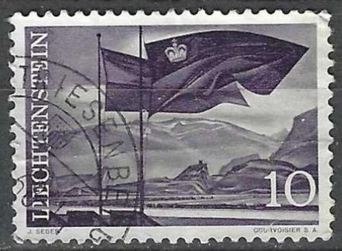Liechtenstein 1959/1964 - Yvert 343 - Zicht op de Rijn (ST), Postzegels en Munten, Postzegels | Europa | Overig, Gestempeld, Verzenden