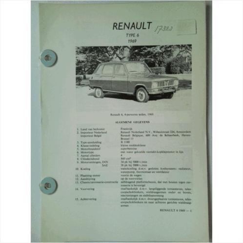 Renault 6 Vraagbaak losbladig 1969 #2 Nederlands, Livres, Autos | Livres, Utilisé, Renault, Enlèvement ou Envoi