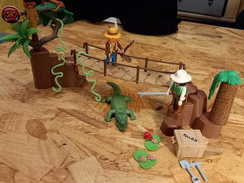 Playmobil 3016 - Hangbrug krokodillenmoeras, Kinderen en Baby's, Speelgoed | Playmobil, Zo goed als nieuw, Ophalen of Verzenden