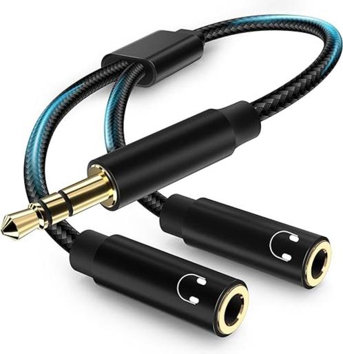 YUETUOL Prise Jack Double Splitter Audio 3.5mm Mâle vers 2 F, TV, Hi-fi & Vidéo, Câbles audio & Câbles de télévision, Neuf, Autres câbles
