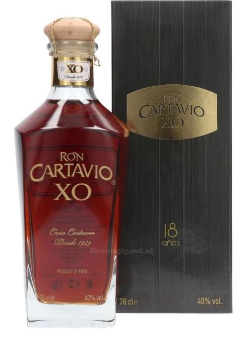 Ron Cartavio XO 18 Years Rum rhum - Peru, Collections, Vins, Utilisé, Autres types, Amérique du Sud, Enlèvement ou Envoi