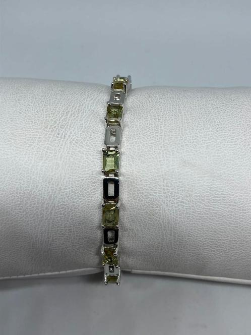 Zilveren armband met kleurveranderende Zultaniet, Bijoux, Sacs & Beauté, Bracelets, Neuf, Argent, Rouge, Avec pierre précieuse