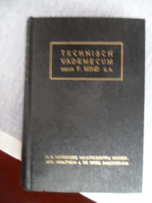 technisch vademecum door F. wind  1927, Livres, Livres scolaires, Comme neuf, Travaux manuels, Envoi
