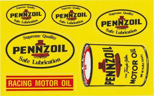 Pennzoil Racing Motor Oil stickervel, Collections, Autocollants, Neuf, Envoi