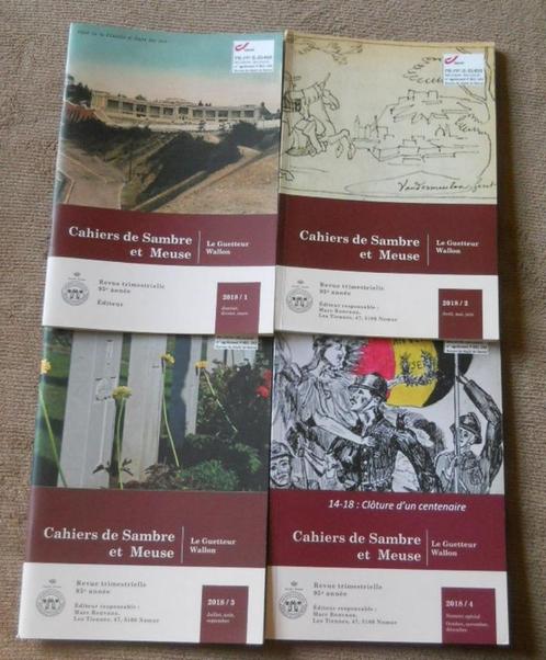 Lot de 4 Numéros des Cahiers de Sambre et Meuse (année 2018), Livres, Histoire nationale, Enlèvement ou Envoi