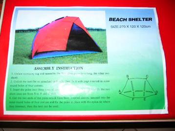 BEACH SHELTER, SCHUILTENT/STRANDTENT/WINDSCHERM/SCHADUWTENT