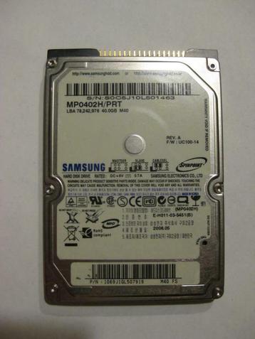 Samsung 40GB 5400rpm 2,5" IDE laptop harddisk nieuw