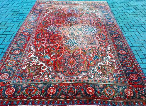 Groot Antiek Perzisch tapijt (Iran-Heriz) Natuurlijke patina, Antiquités & Art, Tapis & Textile, Enlèvement