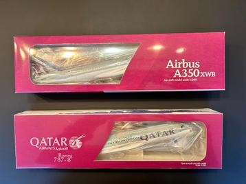Qatar Airways 1/200 Airbus A350 et Boeing 787 Hogan Herpa