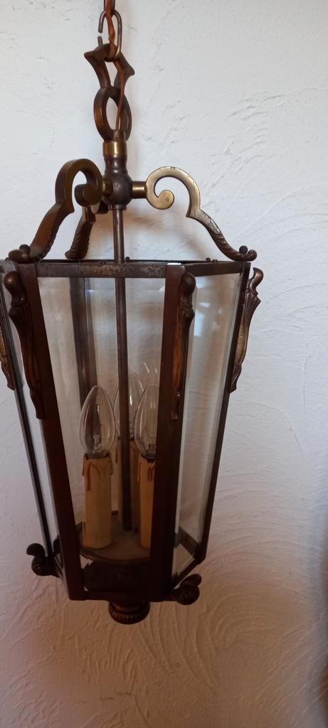 Antieke bronzen lantaarns te koop., Antiquités & Art, Antiquités | Éclairage, Enlèvement